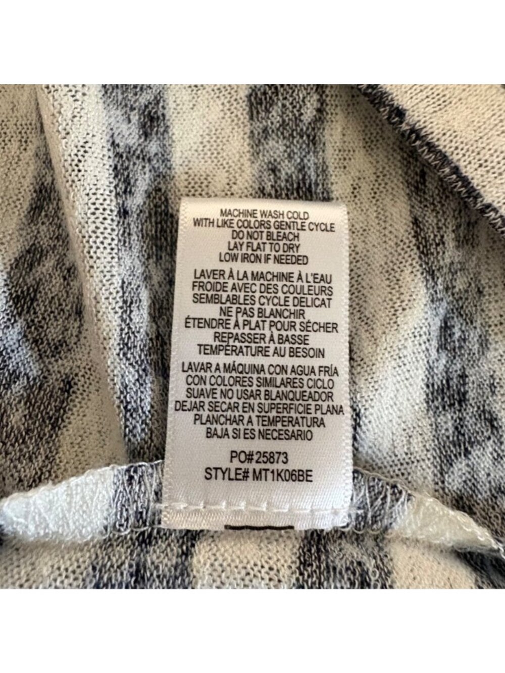 Bobeau Michelle Side Tie Knit Top Indigo Womens Size XL Striped Short Sleeve NEW - Picture 7 of 8